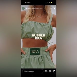 Bubble bra and shorts set